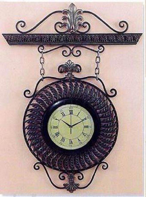 Home Accents Metal Clock Metal Wall Clock Iron Hanging Clock
