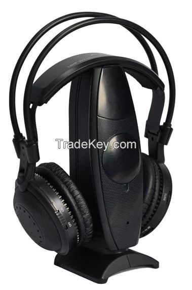 Silent Disco Party Use RF 863MHz / 915MHz Stereo Wireless TV Headphone With Transmitter