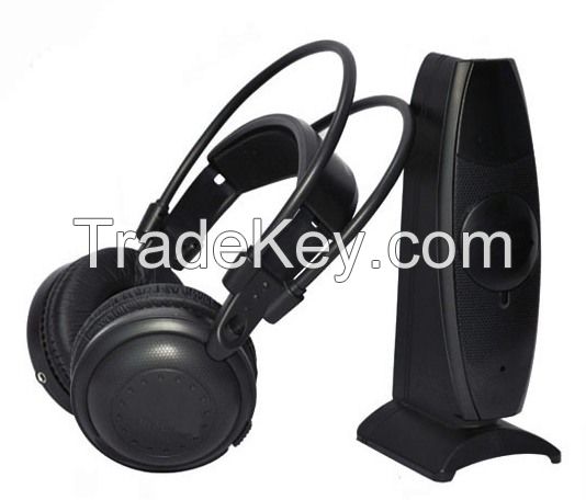 Silent Disco Party Use RF 863MHz / 915MHz Stereo Wireless TV Headphone With Transmitter