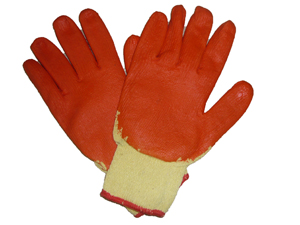 latex coated glove (cotton )
