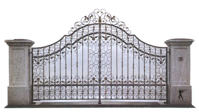 WROUGHT IRON GATE AND WINDOW PART