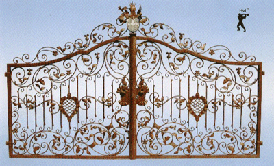 WROUGHT IRON GATE AND WINDOW PART