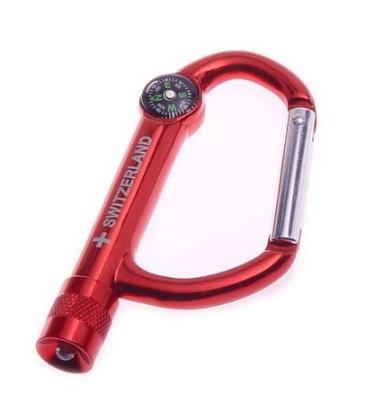 LED Carabiner With Compass