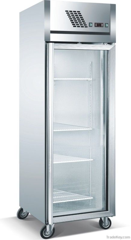 Kitchen Glass door freezer in stainless steel