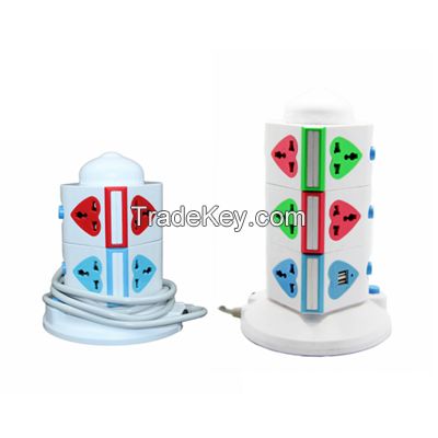 2015 Multifunction 12outlet Usb Vertical Tower Socket from Guangdong manufacturer