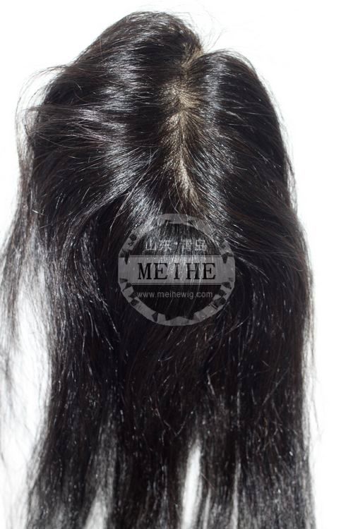 GradeAAAnatural straight Indian remy hair 1# lacewith PU women'stoupee