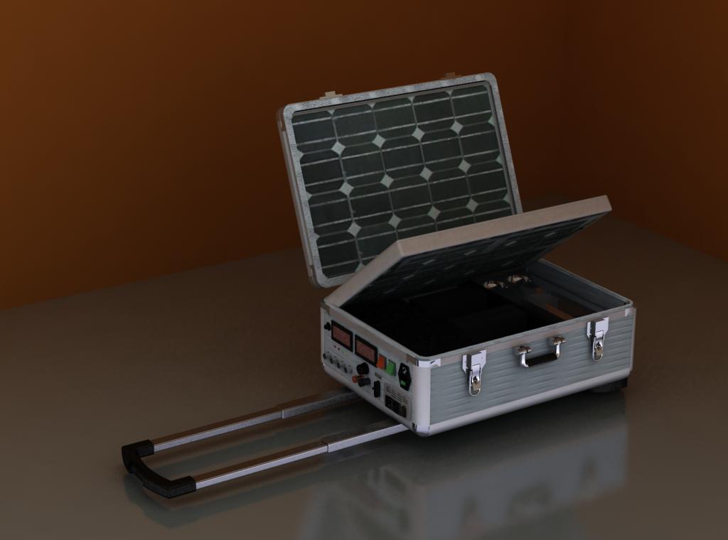 Portable solar generator case/box