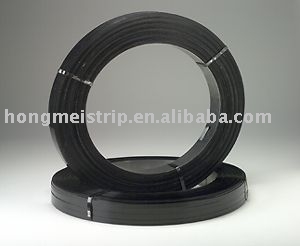 black painted steel strapping , steel packing strap