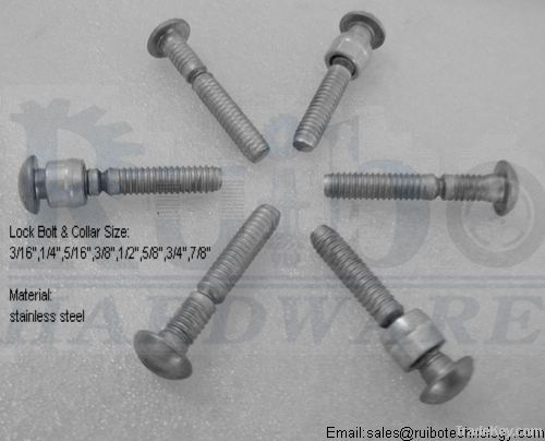 stainless steel lock bolt, lock collar, flanged collar, lock pin