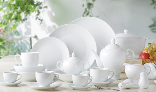 White  porcelain coffee set