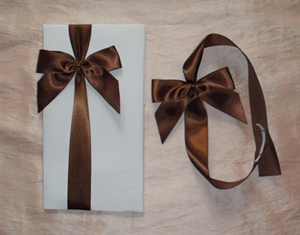 Satin ribbon butterfly bow with small elastic