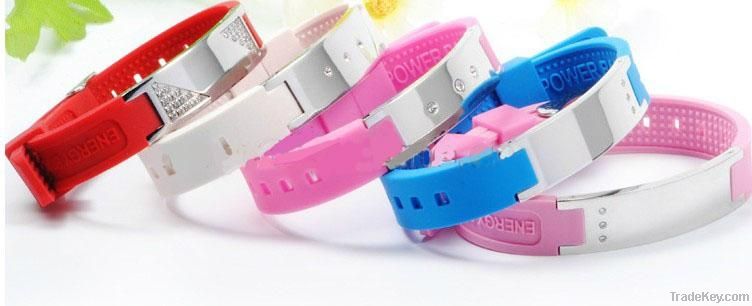 magnetic silicone rubber bracelet