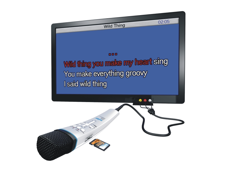 Recordable Magic Karaoke microphone with 4000 Korean MP3+G Songs
