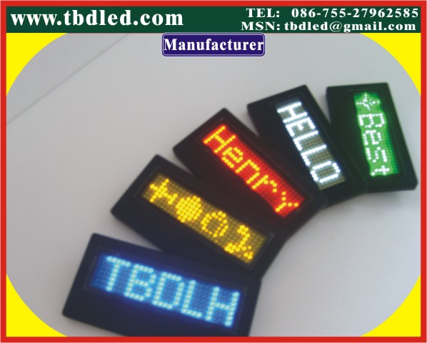 LED Name sign, LED Name badge, LED mini sign
