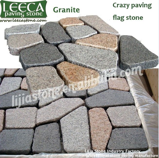 Random crazy paving stone, flagstone