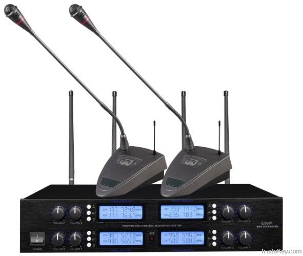 Uhf Eight Channels Wireless Gooseneck Conference Microphone