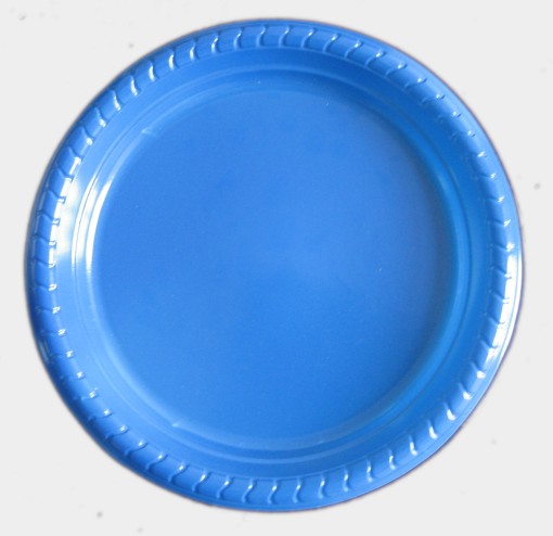 plastic blue plate