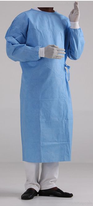 Disposable Sterilized Spun-lace Medical Uniforms with Knitting Cuff