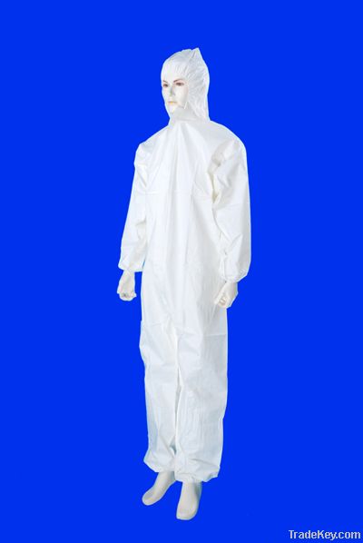 Disposable Anti-static Microporous Coverall with Hood in FDA, CE, ISO134