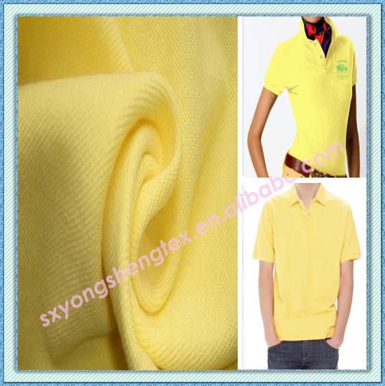 Hot Sale Matching Collar And Cuffs Pique Polo Shirt Fabric
