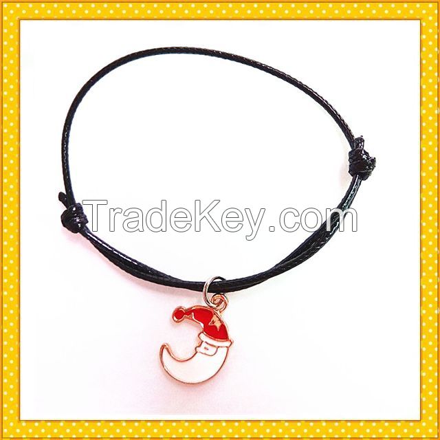 hot sale metal pendent adjustable color wreath bracelet