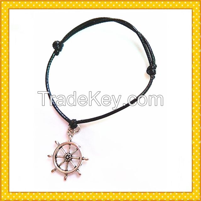 2016 skull pendent handmade bracelet