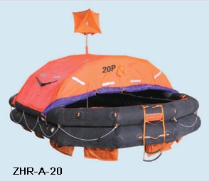 throw-over type inflatable life-raft