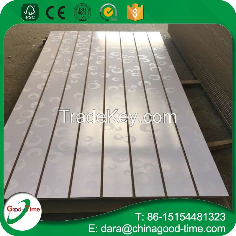 Mdf Grooved Board /melamine Slotted Mdf Board/ Uv Mdf Slot Board