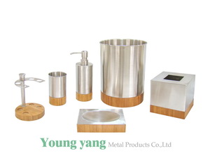 Stainless Steel&Bamboo Bathroom Accessories