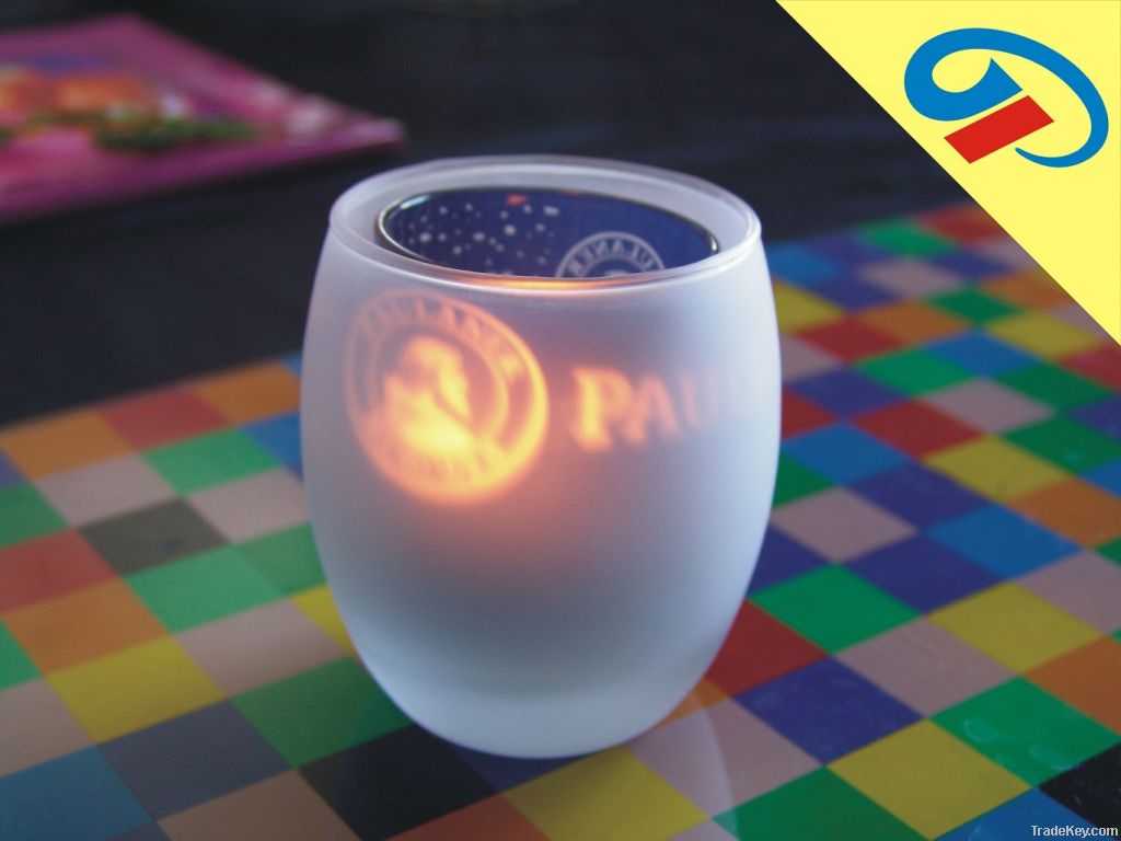 printing glass candle holder