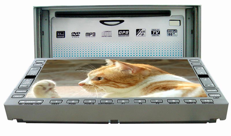 2 DIN Indash Car DVD Player with 6.5'' TFT-LCD Monitor