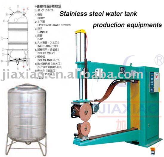stainless steel water tank production equipments