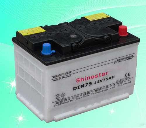 12v 75AH DIN75 Dry Charged Car Battery