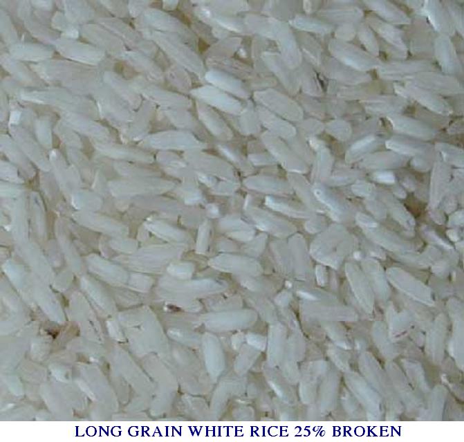 Long Grain White rice 25% broken