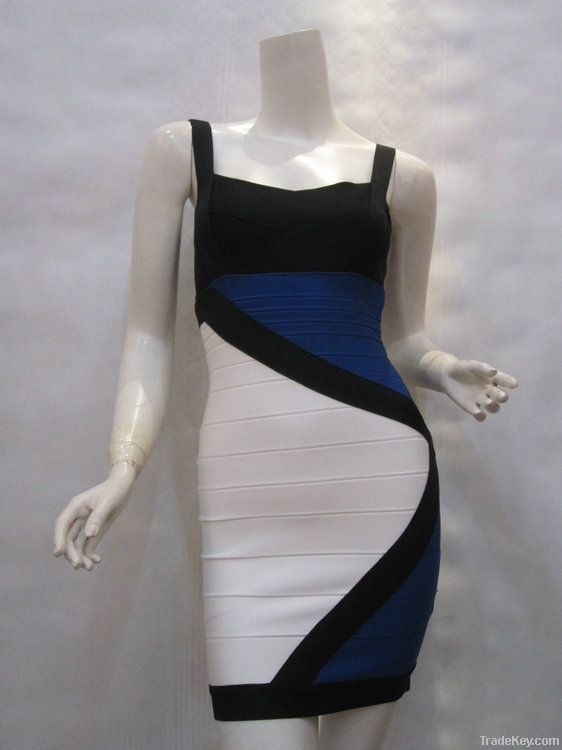 HL Resort 2013 Collection Color blocked Bandage Dress Party Dress