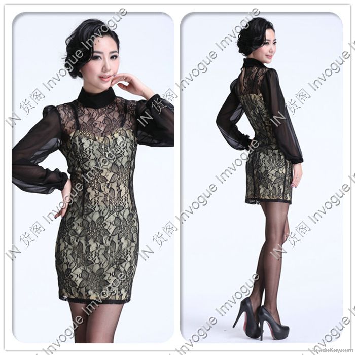 NEW Arrival!! 10502 Fitted allover floral Lace Dress