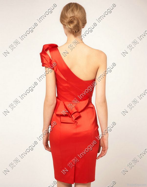 10501 ONE shoulder Layered Party& evening dress