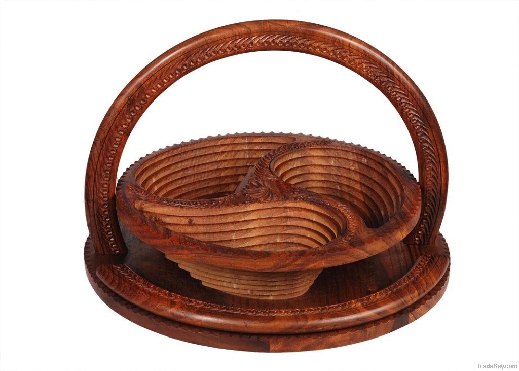 Wooden Folding Basket