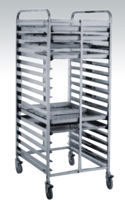 detachable stainless steel trays trolley (2 rows)