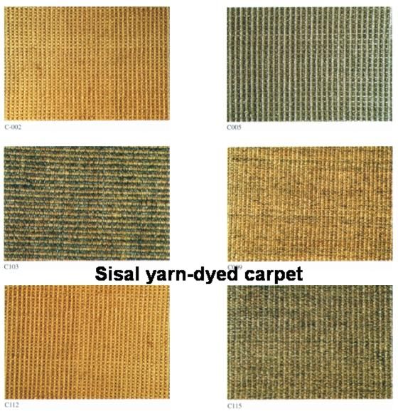 Sisal yarn-dyed carpet