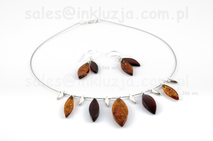 Contemporary amber necklace