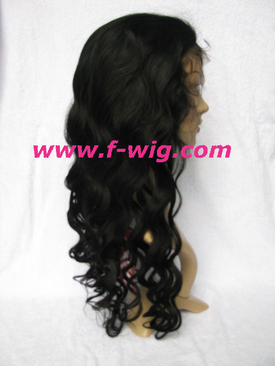 Full lace wig - Indian Remy Hair 20inch Body Wave Color#1