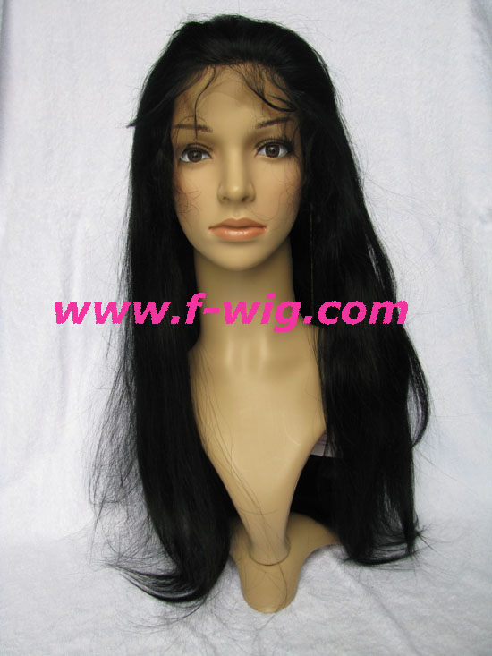 Front lace wig - Indian Remy Hair 20inch Silky Straight Color#1