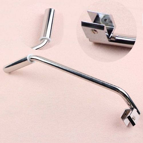 Adjustable wall to glass support bar stainless steel material