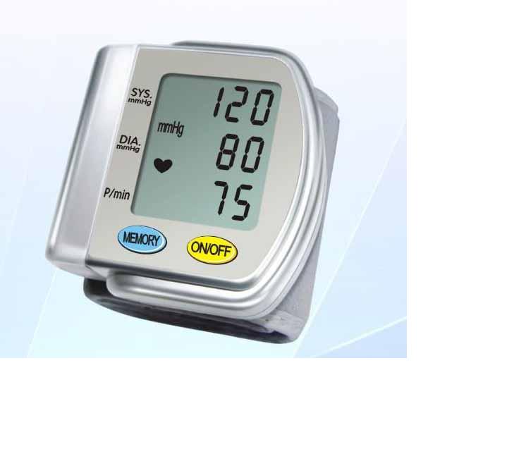 Talking wrist blood pressure monitor