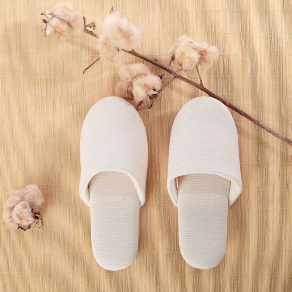 organic cotton fabric women slippers