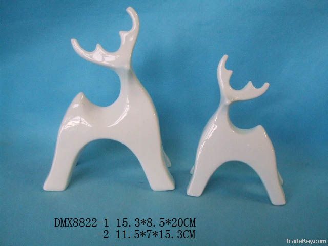 Porcelain deer decoration