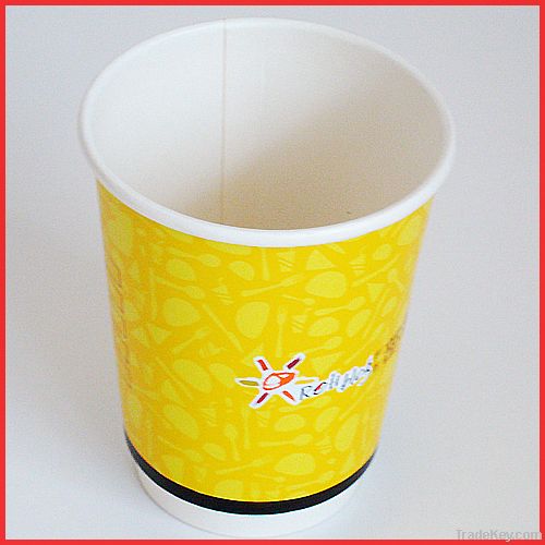 Disposable 12oz Paper coffee cup with logo printed