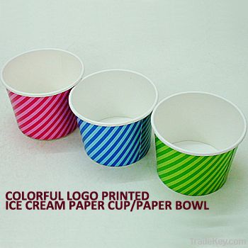 Newly Ice Cream Paper cup 12oz with Dome Lid