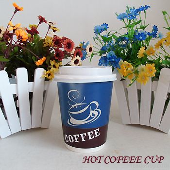 Double-Wall 16oz Paper coffee cup with High quality